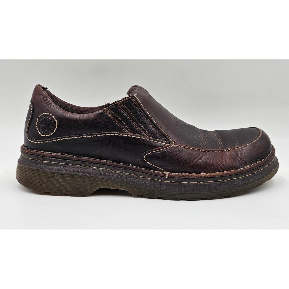 Dr. Martens Neil Brown Leather Slip On Loafers Mens 8 Womens 9 Moc Toe
